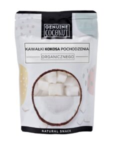 KOKOS KAWAŁKI ŚWIEŻE BEZGLUTENOWE BIO 100 g - GENUINE COCONUT