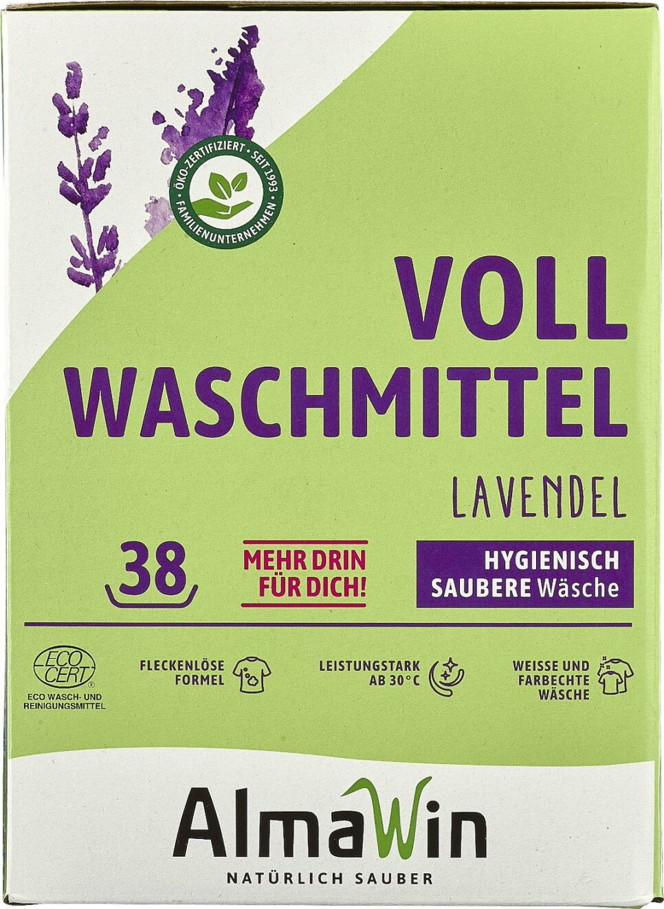 PROSZEK DO PRANIA UNIWERSALNY LAWENDOWY ECO 2 kg (38 PRAŃ) - ALMAWIN