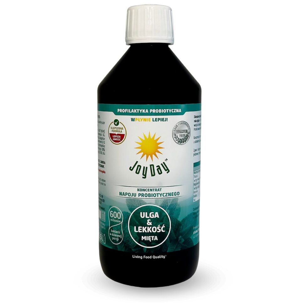 KONCENTRAT NAPOJU PROBIOTYCZNEGO MIĘTA BEZGLUTENOWY BIO 500 ml - JOY DAY