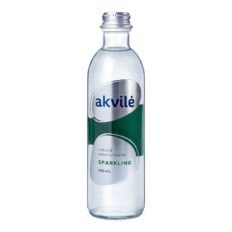NATURALNA WODA MINERALNA LEKKO GAZOWANA 330 ml (SZKŁO) - AKVILE